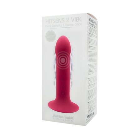Дилдо с вибрацией Adrien Lastic Hitsens 2 Pink, отлично для страпона, макс диаметр 4см, длина 17,2см || Двошаровий ділдо з вібрацією Adrien Lastic Hitsens 2 Pink, відмінно для страпона, макс діаметр 4 см,