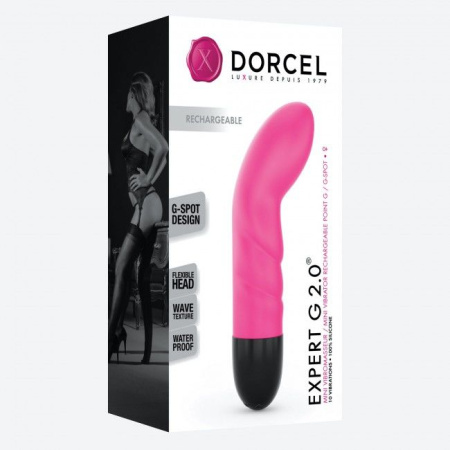 Вибратор Dorcel Expert G 2.0 Magenta для точки G, перезаряжаемый || Вібратор Dorcel Expert G 2.0 Magenta для точки G, що перезаряджається