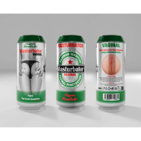 Мастурбатор-вагина Alive Heineken Vagina II в виде банки пива, реалистичный || Мастурбатор-вагіна Alive Heineken Vagina II у вигляді банки пива, реалістичний