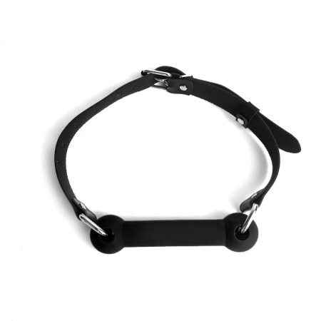 Кляп-палка на ремнях Art of Sex – Gag Stick Silicon, черный, натуральная кожа || Кляп-палиця на ременях Art of Sex – Gag Stick Silicon, чорний, натуральна шкіра