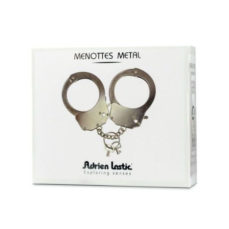 Наручники металлические Adrien Lastic Handcuffs Metallic (полицейские) || Наручники металеві Adrien Lastic Handcuffs Metallic (поліцейські)
