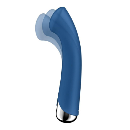 Вибратор с ротацией Satisfyer Spinning G-Spot 1 Blue, плоская площадка для стимуляции точки G || Вібратор з ротацією Satisfyer Spinning G-Spot 1 Blue, плоский майданчик для стимуляції точки G