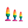 Силиконовая анальная пробка Wooomy Hiperloo Silicone Rainbow Plug L, диаметр 3,9 см, длина 13,1 см || Силіконова анальна пробка Wooomy Hiperloo Silicone Rainbow Plug L, діаметр 3,9 см, довжина 13,1 см