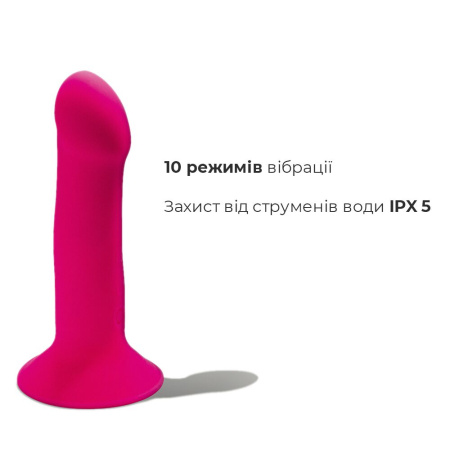 Дилдо с вибрацией Adrien Lastic Hitsens 2 Pink, отлично для страпона, макс диаметр 4см, длина 17,2см || Двошаровий ділдо з вібрацією Adrien Lastic Hitsens 2 Pink, відмінно для страпона, макс діаметр 4 см,