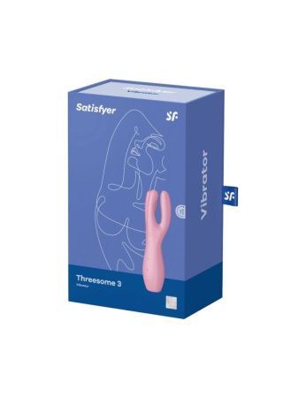 Клиторальный вибратор Satisfyer Threesome 3 Pink с тремя пальчиками || Кліторальний вібратор Satisfyer Threesome 3 Pink з трьома пальчиками