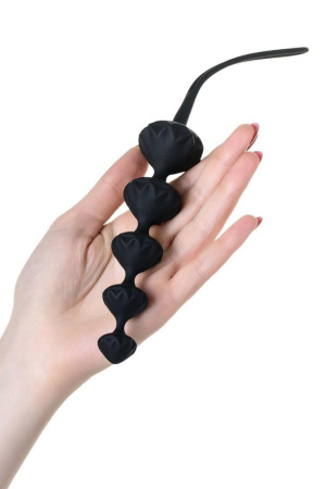 Набор анальных бус Satisfyer Beads Black, силикон, макс. диаметр 3,3 см и 3,5 см || Набір анальних намистин Satisfyer Beads Black, силікон, макс. діаметр 3,3 см та 3,5 см