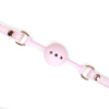 Кляп Liebe Seele White & Pink Fairy Goat Leather Ball Gag || Кляп Liebe Seele White & Pink Fairy Goat Leather Ball Gag