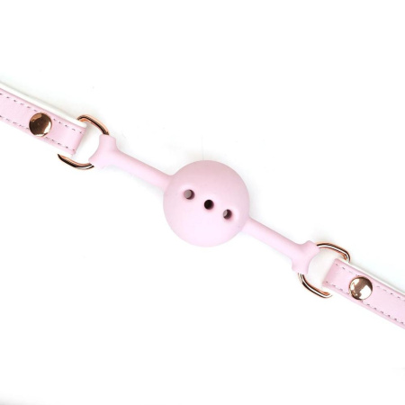 Кляп Liebe Seele White & Pink Fairy Goat Leather Ball Gag || Кляп Liebe Seele White & Pink Fairy Goat Leather Ball Gag