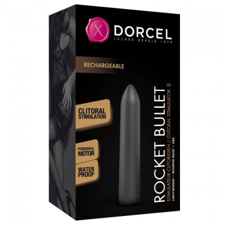 Перезаряжаемая вибропуля Dorcel Rocket Bullet Black || Перезаряджувана віброкуля Dorcel Rocket Bullet Black