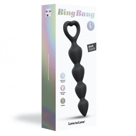 Анальная цепочка Love To Love BING BANG L - BLACK ONYX || Анальний ланцюжок Love To Love BING BANG L - BLACK ONYX