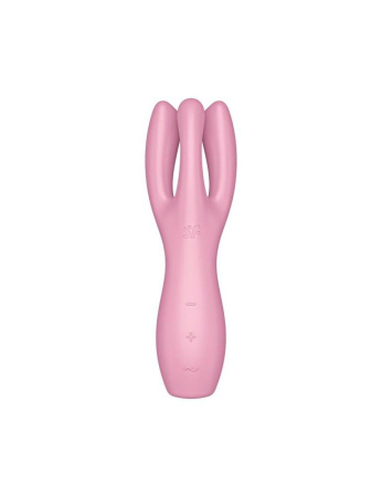 Клиторальный вибратор Satisfyer Threesome 3 Pink с тремя пальчиками || Кліторальний вібратор Satisfyer Threesome 3 Pink з трьома пальчиками